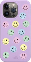 iPhone 13 Pro Case - Smiley Colors Purple - iPhone Plain Case