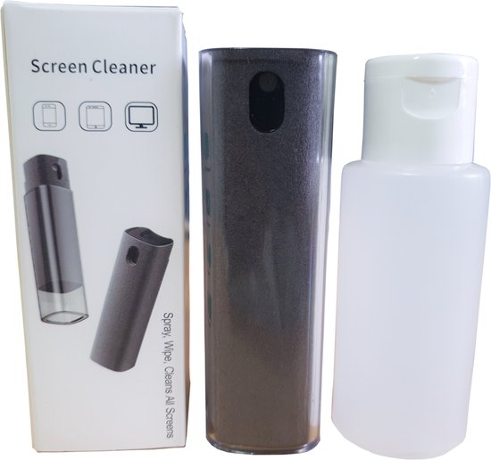 Screen Cleaner Kit - 60ML - scherm schoonmaak spray - met hervulling - Schermreiniger - Laptop, TV, Beeldscherm, Telefoon