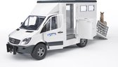 Bruder -Mercedes Benz- Sprinter- veetransport met 1 paard