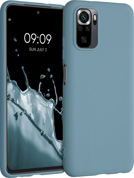 Handyhülle Für Xiaomi Redmi Note 10S/10 S | Mit Kartenfach, Ständer & Band | Blau, Inkl. Schutzfolie