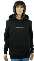 Powerfully Hoodie Geborduurd Classic Black - Zwart - Dames – Maat L