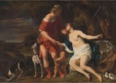 Diamond painting - Venus en Adonis van Ferdinand Bol - Oude meesters - Geproduceerd in Nederland - 40 x 60 cm - canvas materiaal - vierkante steentjes - Binnen 2-3 werkdagen in huis