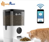 Ellanora®️  Automatische voerbak voor katten en honden van 6L - Wifi slimme voerbak voor katten en honden - dispenser voor kattenvoer met grote capaciteit - dispenser voor voer voo