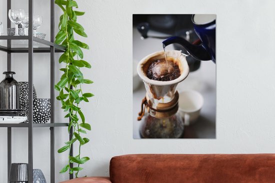 Le Café filtre est fait à l'ancienne toile 60x90 cm - Tirage photo sur toile (Décoration murale salon / chambre)