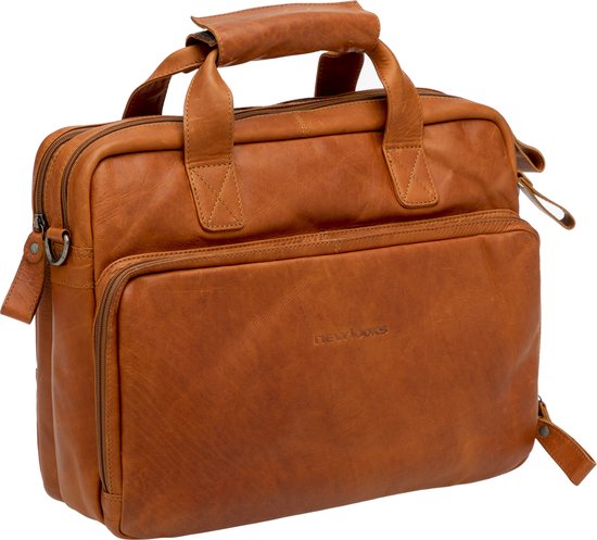 accent Aarde Laatste New Looxs Cali Laptoptas Fietstas - Leer - 15 inch Laptopvak - 17 liter -  Cognac | bol.com