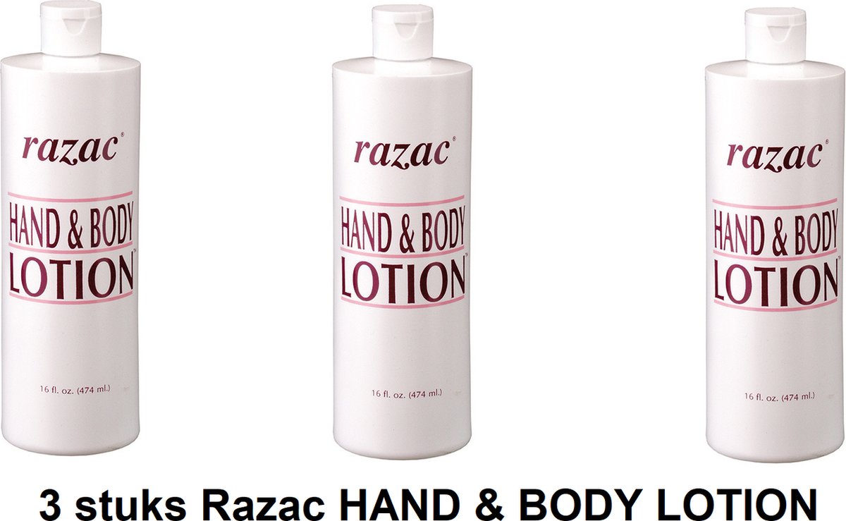 Raza HAND & BODY LOTION - 3 stuks - Huidverzorging - Voor Weersgevoelige Huid - Hydraterend - 3 x 474 ml