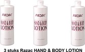 Raza HAND & BODY LOTION - 3 stuks - Huidverzorging - Voor Weersgevoelige Huid - Hydraterend - 3 x 474 ml