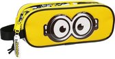 Pennenetui met 2 vakken Minions Geel Wit Zwart