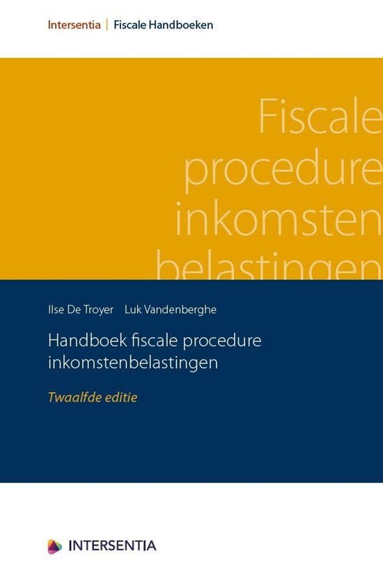 Handboek fiscale procedure inkomstenbelastingen - cover