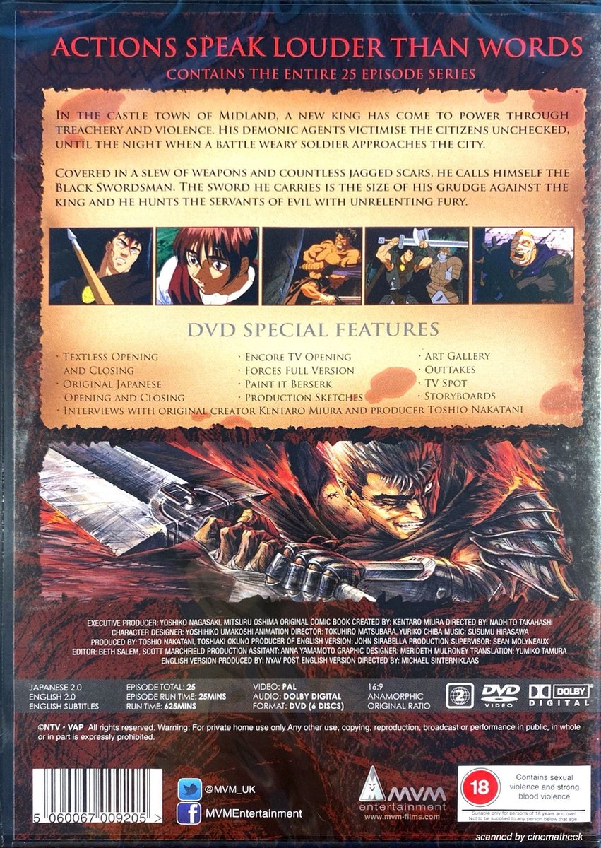 Anime - Berserk: Complete Series (DVD), Anime, Muziek