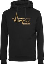 FitProWear Unisex Gold Hoodie - Zwart - maat XXXL / 3XL  - Mannen - Vrouwen - Unisex Hoodie - Trui  - Sweater - Sporttrui - Sportkleding - Casual kleding - Trui Heren - Trui Dames