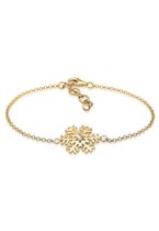 Elli Dames Armband Dames Snowflake Hanger Kostbaar met Kristallen in 925 Sterling Zilver