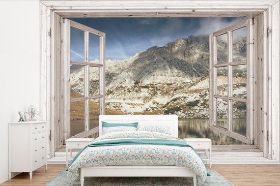 Papier peint - Papier peint photo peint Transparent - Water - Montagnes - Largeur 450 cm x hauteur 300 cm