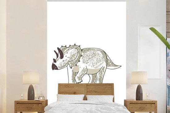 Papier peint - Papiers Papier peint photo Chambre d'enfants - Triceratops - Dinosaurus - Largeur 145 cm x Hauteur 220 cm