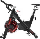 Bol.com Gorilla Sports Indoor Cycling Bike Deluxe Zwart / rood verstelbaar aanbieding