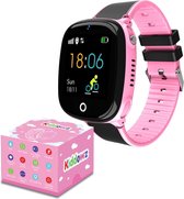 KIDDOWZ Smartwatch Kinderen – GPS Horloge voor Kids – Met Tracker Kind – Kinderhorloge – jongen / meisje – Waterbestendig - HD Camera – Inclusief Simkaart – Roze