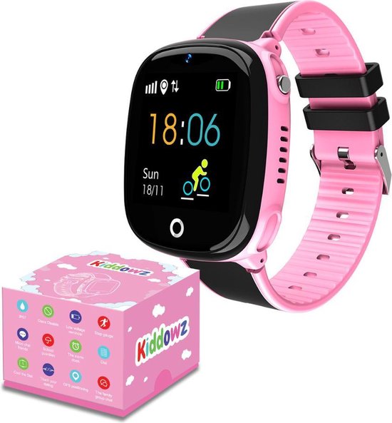 KIDDOWZ Smartwatch Kinderen GPS Horloge voor Kids Met Tracker Kind