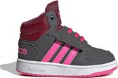Adidas Hoops 2.0 Mid Winter Sneakers Grijs/Roze Kinderen - Maat 23