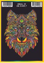 Color Velvet - Kleurplaat Wolf - Zonder stiften