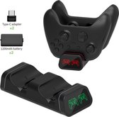Dobe TYX-0625 Station de charge pour manette Xbox Series X/ S – Chargeur de manette – 2 Batteries rechargeables – Station de charge à Dual chargeur