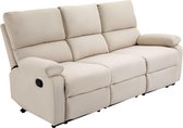 Nancy's Rocky Bay 3-zits TV Sofa - Beige - Linnen, Stof, Schuim - cm x 73,62 cm x 38,18 cm