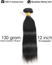 Straight weave bundel- 12 inch / 31 centimeter -130 gram - extensions - weave haar - hair extensions -haar extensions - hair weave - Brazilian hair - human hair - Haar weave - menselijke hare