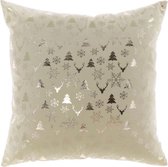 Unique Living | Kussen Bernt 45x45cm ivory | Kussen woonkamer of slaapkamer