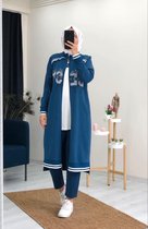 Grote maten dameskleding 6XL Hijab Trainingspak Set | Trainingspak Vrouwen Hijab Tool | Driedelig pak 3 deel