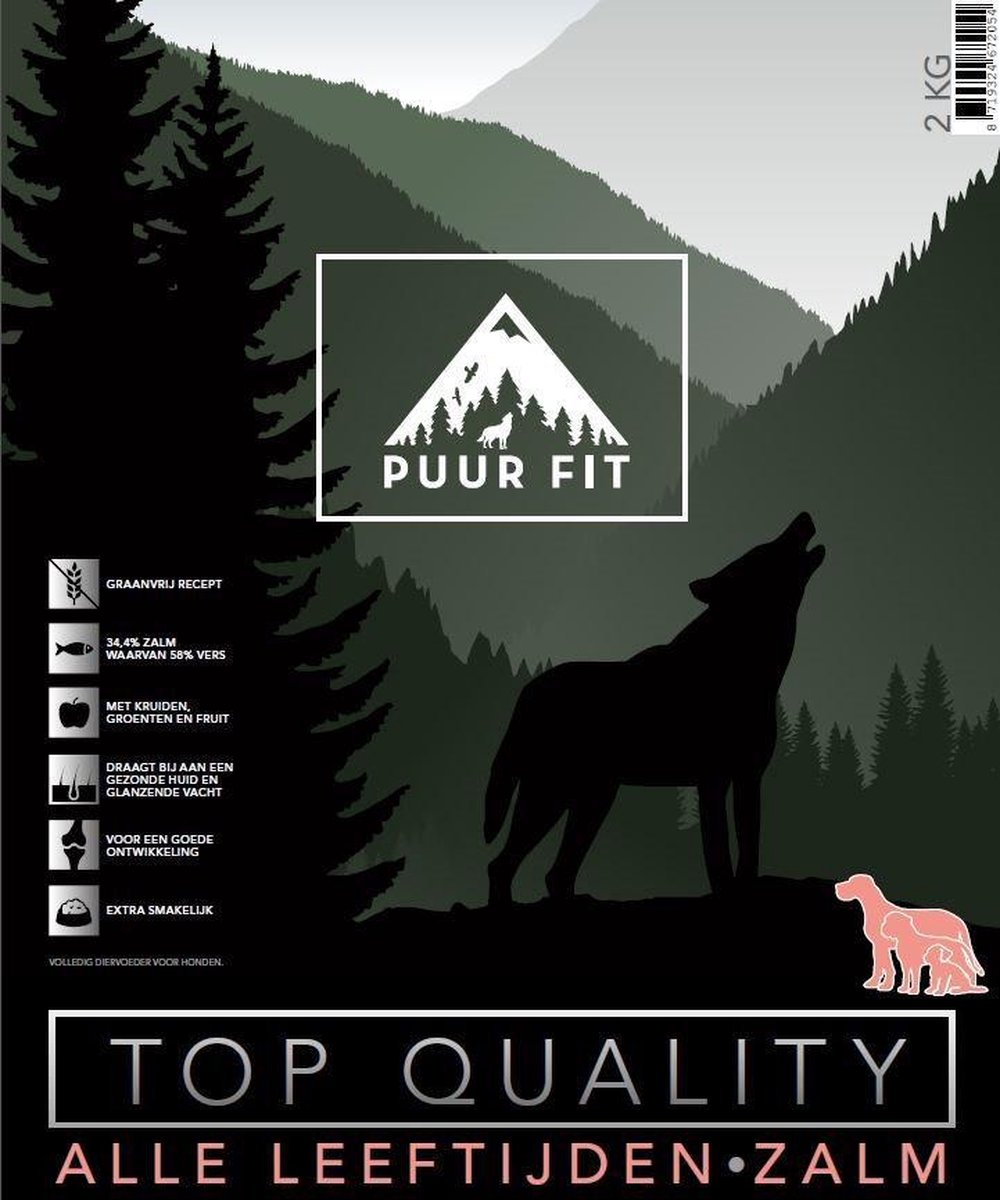 Puur Fit Puur Fit Top Quality - Hondenvoer - Alle Leeftijden Zalm 4 kg