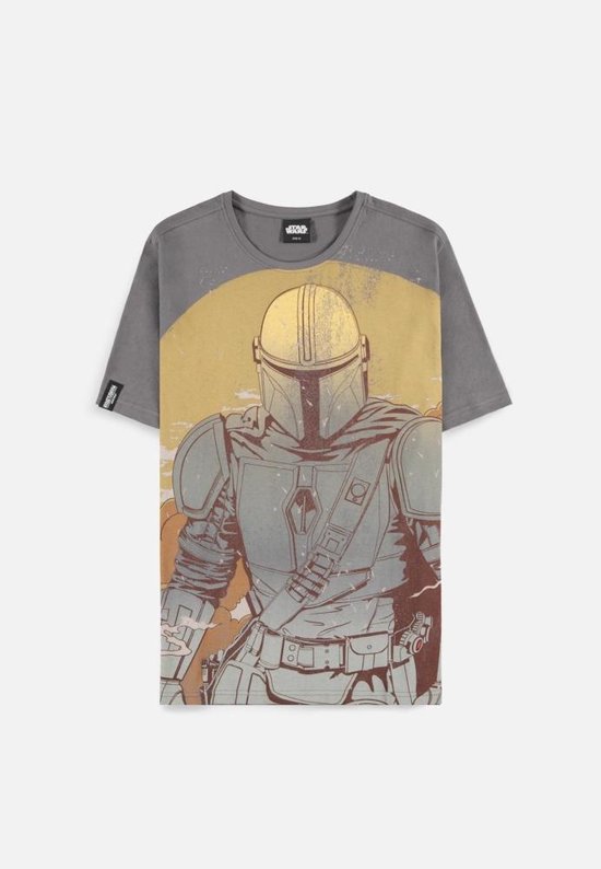 Star Wars Heren Tshirt 2XL The Mandalorian Grijs bol