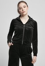Urban Classics - Velvet Vest met capuchon - S - Zwart
