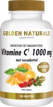 Golden Naturals Vitamine C 1000 mg met rozenbottel (180 veganistische tabletten)