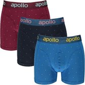 Apollo heren boxershorts | MAAT L | Coloured dots | 3-pack