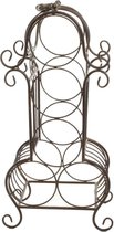 Wijnrek - 5 flessen - bruin - ijzer - 56 cm hoog