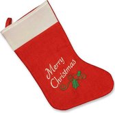 Unique Living | Velvet stocking w/embr. Merry Christmas