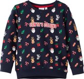 NAME IT MINI NMMRACHRISTMAS SWEAT BOX BRU Jongens Trui  - Maat 86