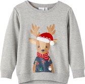 NAME IT MINI NMMRACHRISTMAS SWEAT BOX BRU Jongens Trui  - Maat 80