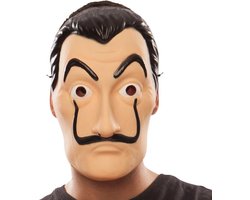 4x stuks la casa de Papel overvaller / bankrover masker - Salvador Dali - carnaval gezichtsmasker