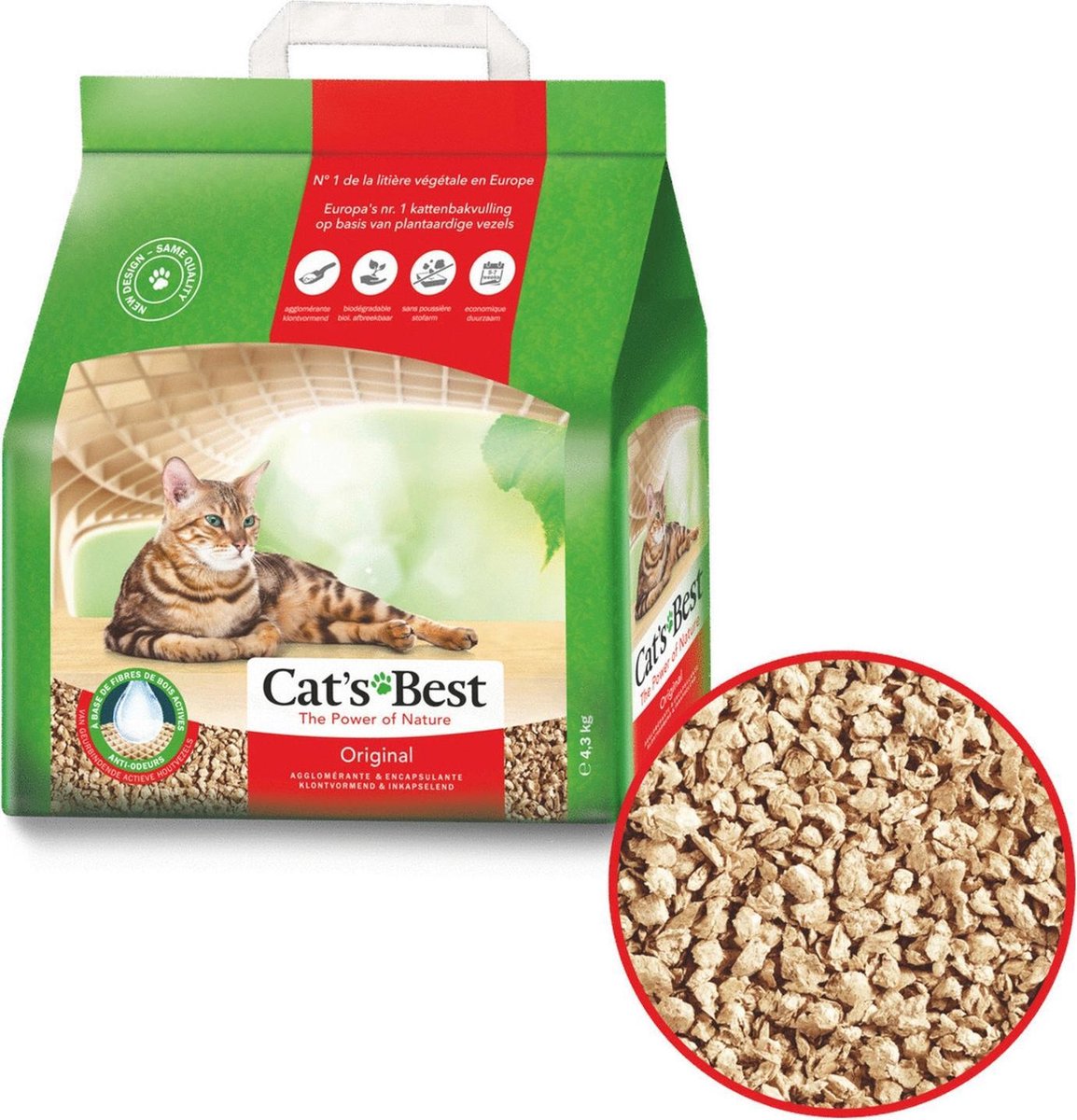 Cat's Best Original Kattenbakvulling 40 liter bol