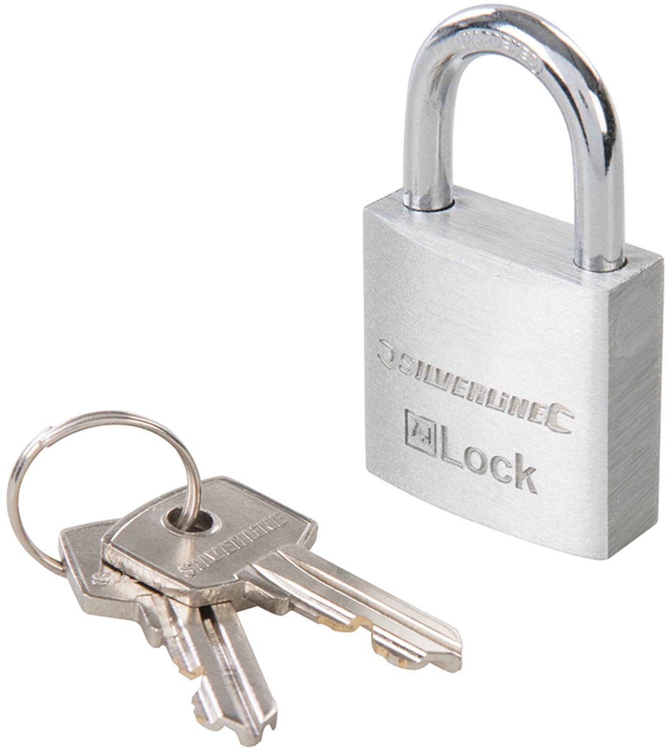 Silverline Aluminium Hangslot met Korte Schakel - 30 mm - Inclusief 2 Sleutels