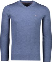 Tommy Hilfiger Trui Blauw Aansluitend - Maat L - Heren - Herfst/Winter Collectie - Wol