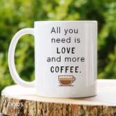All u need Coffee- Customized mokken en bekers - mokken met tekst - mokken - bekers - cadeautje - cadeau voor vrouw - cadeau vor man - keramiek servies - cadeautje voor haar - cadeautje voor 