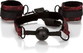 Set Breathable Ball Gag with Cuffs Scandal Zwart