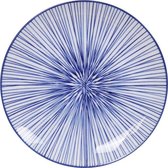 Tokyo Design Studio – Nippon Blue – Assiette plate – Lignes – 25,7 x 3cm
