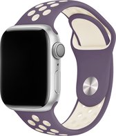 Sport watch bandje - Mauve / Beige - 38/40/41mm - M/L - Series 1 2 3 4 5 6 7 SE - Geschikt voor Apple Watch