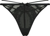 Hunkemöller Dames Lingerie String Claire  - Zwart - maat XL