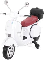 Elektrische Kinderscooter Vespa Met Licentie 12V 7AH EVA-Banden lederen Stoel Wit