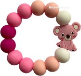 BabyenzoKado  siliconen bijtring koalabeer roze