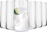 Krosno Waterglazen Longdrinkglazen Drinkglazen | Set van 12 | 540 ML | Avant-Garde Collectie | Perfect voor thuis, restaurants en feestjes | Vaatwasser- en magnetronbestendig