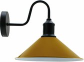 moderne Vintage industrielle Wandleuchte lampenkappen wandlamp vintage yellow lampshade Innenfarbe grau HÃ¶he: - 22cm Breite: - 22cm